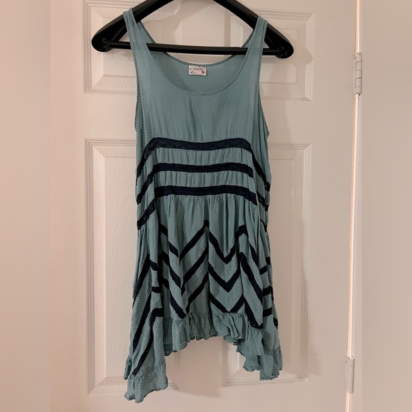 Intimately Free People Voile Trapeze Slip Dress Size XS in Teal - Picture 4 of 4